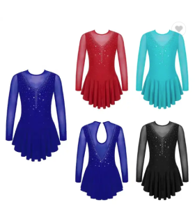 HEGHERFEL - LONG SLEEVED RINK TEST DRESS WITH LYCRA SKIRT