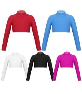 HEGHERFEL - LYCRA TOP WITH LONG SLEEVES AND HIGH NECK FOR SKATING