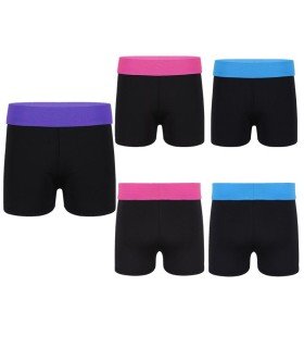 HEGHERFEL - LYCRA SHORTS WITH COLORED WAISTBAND